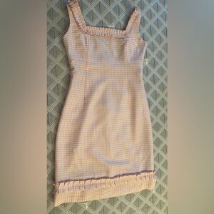 Pink and White Gingham Dress size M